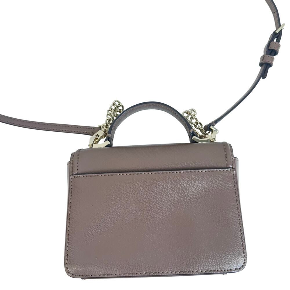 Kate Spade New York Leather Mini Crossbody Top Handle Mauve Small Chain Strap XS - Picture 6 of 12